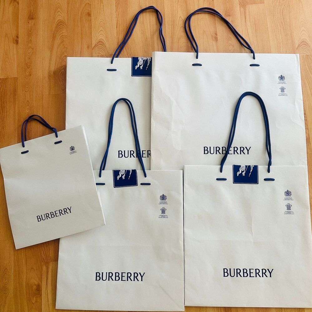 Burberry Paper Shopping Gift Bag Bundle - 5 gift bags